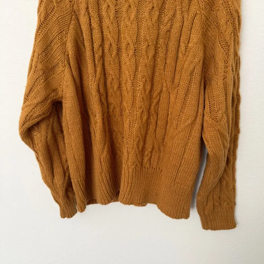 [Skylar Rose] VICI Once Upon A Fall Chunky Cable Knit Turtleneck Sweater NWT XL